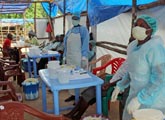 Medical personnel treating Ebola patients