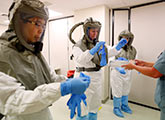 Health workers prepare for Ebola-related training excercise